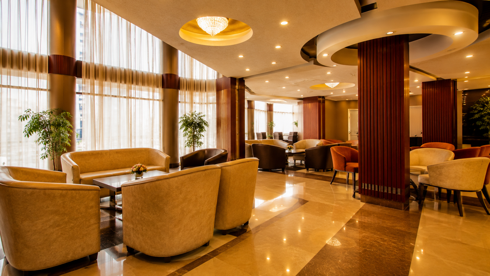 Holiday Hotel lobby lounge seating